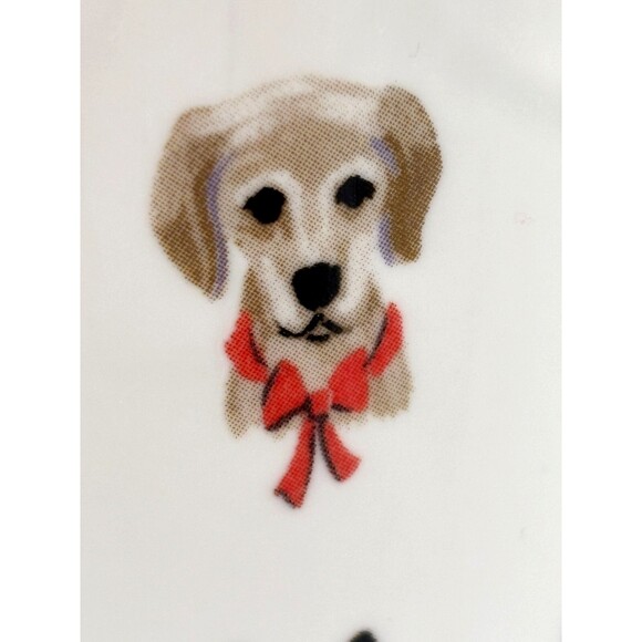 Anthropologie Rifle Paper Co Porcelain Coffee Mug Hot Dogs Gilded Handle & Lid - Picture 9 of 13